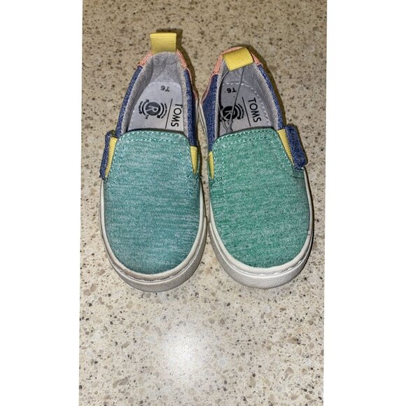 TOMS Other - Toms Luca Mint Multi Repreve Melange Knit Shoes for Kids